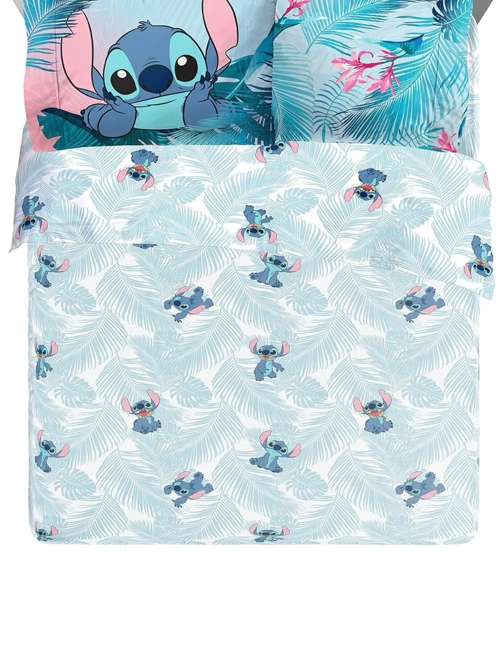 Disney Lilo & Stitch Tropical Duvet Cover - Pink & Teal